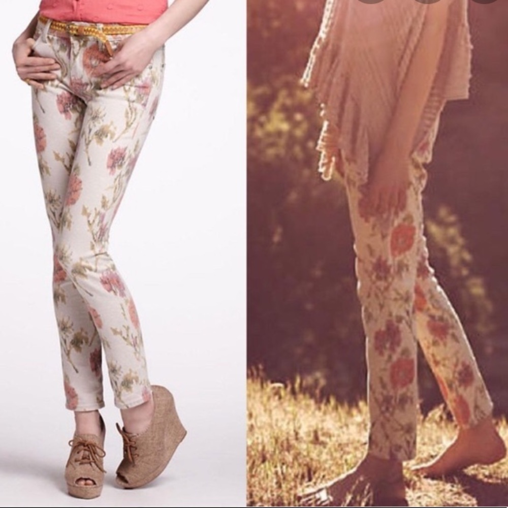 Pilcro and the Letterpress • fit stet floral jeans - Picture 1 of 8